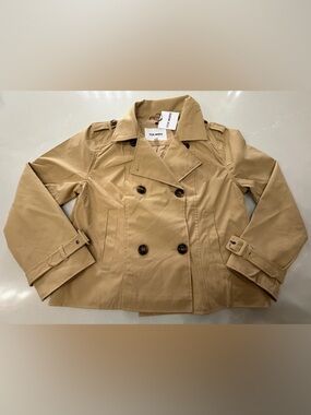 NWT Steve Madden Short Double-Breasted Trench Coat in Tan, L
